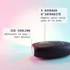 Épilateur à lumière pulsée Bodysiam Elite : Ice Cooling qui refroidit la peau et 5 niveaux d'intensité